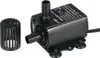 A black mini submersible water pump with a filter attachment, shown on a white background. Podgląd zdjęcia produktu