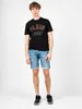 Sportliches Herren-Kurzarmshirt Schwarz mit Print & Produktbild-Vorschau 3