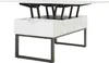 A white marble-look lift-top coffee table with a black metal frame. Náhled obrázku produktu