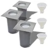 vidaXL Spot encastré de sol LED 3 pcs. Outdoor Carré Voir les images du produit 6