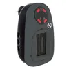 A black and gray plug-in heater with red control buttons and a mesh grille. Anteprima dell’immagine prodotto