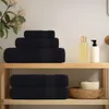 vidaXL 12-tlg. Handtuch-Set FROGN Schwarz 360 g/m² Produktbild-Vorschau 2