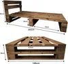 Lermowood Palettenbett M2 120 x 200 cm mit Kopfteil und 2 Produktbild-Vorschau 3