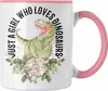 Trendation - Just A Girl Who Loves Dinosaurs Tasse Frauen Produktbild-Vorschau 1