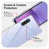A close-up view of a clear phone case on a white background, highlighting screen and camera protection. Anteprima dell’immagine prodotto