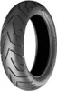 A studio shot of a single motorcycle tire against a white background. Podgląd zdjęcia produktu
