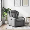 vidaXL Poltrona relax in tessuto grigio scuro Anteprima dell’immagine prodotto 2