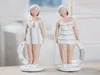 Gilde Figur, Badenixe, "Becky", Kunstharz, grau, weiß, L. 9 Produktbild-Vorschau 3