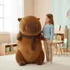 Mascotte grande peluche giocattolo capibara con sciarpa 100 Anteprima dell’immagine prodotto 9
