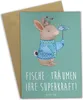 Mr. & Mrs. Panda Grußkarte Fische Kraft - Meeresbrise - Produktbild-Vorschau 1