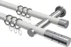 Interdeco Gardinenstange / Vorhangstange Weiß / Chrom, Typ Produktbild-Vorschau 1