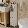 Mobile da bagno a colonna con ante, bianco, alto, 4 Anteprima dell’immagine prodotto 2