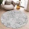 Tapis SKY Rond Moderne Gris Foncé Salon 200 x 200 cm Voir les images du produit 1