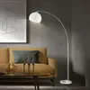Bogenstehlampe, Metall, Acryl, weiß, E27, H 180 cm Produktbild-Vorschau 2