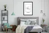 MuchoWow® Gerahmtes Poster Stadtplan - Schwarz und weiß - Produktbild-Vorschau 7