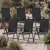 CASARIA® Gartenstühle 6er Set Hochlehner Klappbar 8-Fach Produktbild-Vorschau 2