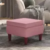vidaXL Stolička s drevenými nohami Pink Velvet Náhľad obrázku produktu 2