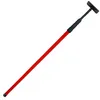 A red and black telescopic pole with a black head, isolated on a white background. Produktbild-Vorschau