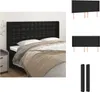 vidaXL Kopfteil mit Ohren Schwarz 183x16x118/128 cm Produktbild-Vorschau 1