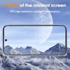 A smartphone screen displaying a mountain landscape with a large moon in the sky, superimposed over a real mountain landscape. Produktbild-Vorschau