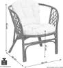 2er-Set Rattansessel mit Kissen Sonja Produktbild-Vorschau 6