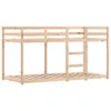 Möbel Etagenbett mit Vorhängen Weiß Schwarz 90x200 cm Produktbild-Vorschau 6