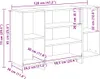 Credenza bianca 120x30x75 cm in materiale ligneo Anteprima dell’immagine prodotto 8