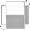 A multi-panel board with a whiteboard and a corkboard section, shown from a slightly angled perspective. Produktbild-Vorschau