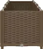 A close-up, front view of a brown woven planter box. Náhled obrázku produktu