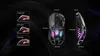 A gaming mouse with dimensions and grip style illustrations. Produktbild-Vorschau