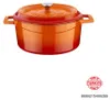 LAVA Bräter orange Ø 25 cm, Serie Casseroles round Höhe: Produktbild-Vorschau 9