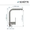 SCHÜTTE Küchenarmatur London mit Geschirrbrause, Wasserhahn Produktbild-Vorschau 3