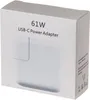 The image shows the retail packaging of a 61W USB-C power adapter. Podgląd zdjęcia produktu