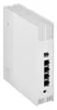 A white ZTE router with multiple Ethernet ports and a power port on the side. Podgląd zdjęcia produktu