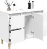 vidaXL Waschbeckenunterschrank Weiß 80x33x60 cm Produktbild-Vorschau 3