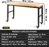 VEVOR Höhenverstellbare Werkbank 122 x 51 x 79 - 104 cm Produktbild-Vorschau 7