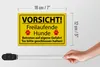 Blechschild Hinweis 18x12cm Vorsicht Freilaufende Hunde Produktbild-Vorschau 5
