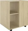 vidaXL Szafka na kółkach dąb sonoma 60x53x72 cm materiał Podgląd zdjęcia produktu 1