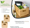 Aufbewahrungskorb faltbarer Korb geflochten aus Wasserhyazinthe Seegras 2er Set HMF 37242-S2 Größe M 32 x 23 x 20 cm klassisches Design Produktbild-Vorschau