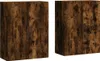 vidaXL Wandschränke 2 Stk. Räuchereiche 69,5x34x90 cm Produktbild-Vorschau 2