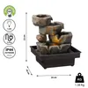 LED Zimmerbrunnen "Design6" Wasserspiel Indoor Brunnen mit Produktbild-Vorschau 2
