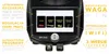 A close-up of a black kitchen machine with a touchscreen displaying various cooking options and feature callouts around the device. Produktbild-Vorschau