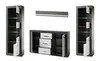 Etero Wohnwand 294cm dark concret / weiß Hochglanz Produktbild-Vorschau 3