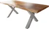 Esstisch 220 x 100 cm Akazie massiv natur Baumkantentisch Produktbild-Vorschau 2
