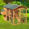 CADOCA® Hühnerstall 2stöckig 191x151x148cm Lauframpen Produktbild-Vorschau 7