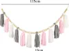 2 Stück (Farbe 3) Regenbogen Quaste Girlande Baumwolle Produktbild-Vorschau 2