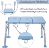 Tabouret de douche Siège de bain 85-96cm Hauteur réglable Voir les images du produit 3