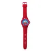 A red digital watch with a blue face featuring a cartoon car character and the number '95'. Náhľad obrázku produktu