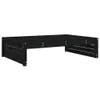 vidaXL Gartenhocker Schwarz 120x80 cm Massivholz Kiefer Produktbild-Vorschau 1