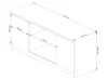 Isometric technical drawing with dimensions of a cabinet. Podgląd zdjęcia produktu